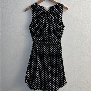 Monteau Black Polka Dot Sleeveless Dress Size M